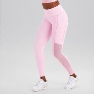 Fabletics On-The-Go PowerHold High-Waisted Legging. Pretty Pink Electric Rose XL